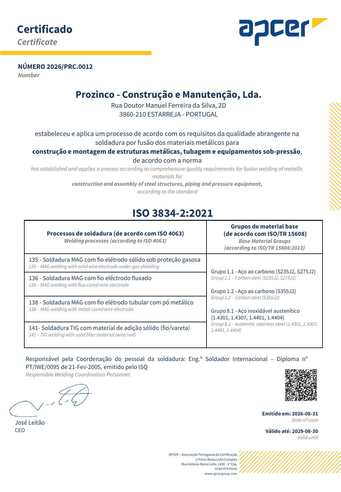 SOLDADURA - ISO 3834-2